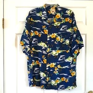 Vintage Original Island Sport Hawaiian Style Shirt Made In Hong Kong